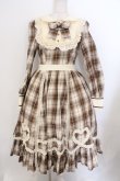 画像1: Hoshibako Works / シャンティクリーム・パティスリー　チェック柄クラシカルワンピース  ベージュ O-26-02-12-1044-LO-OP-OW-OS (1)