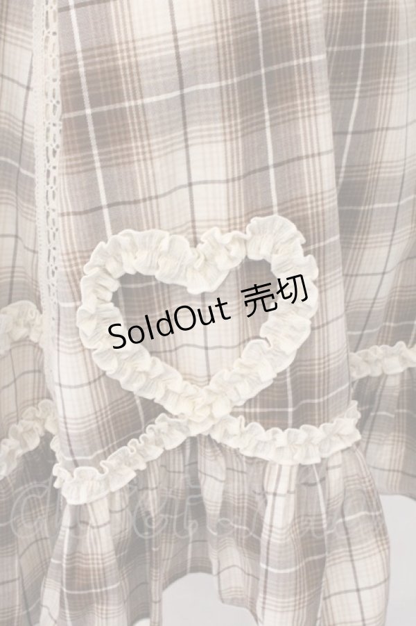 画像3: Hoshibako Works / シャンティクリーム・パティスリー　チェック柄クラシカルワンピース  ベージュ O-26-02-12-1044-LO-OP-OW-OS (3)