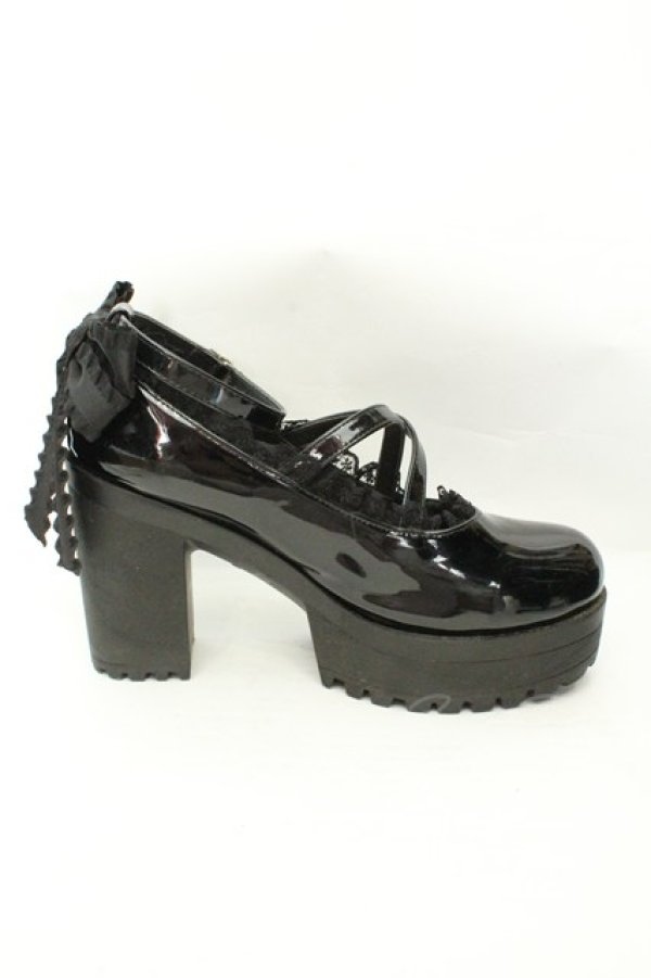 画像4: Rojita / バックリボン厚底シューズ XL クロ O-26-02-12-005-LO-SH-OW-OS (4)