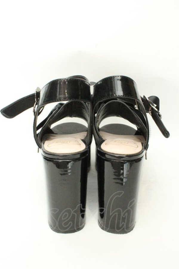 画像3: Honey Cinnamon / レースアップエナメルサンダル M クロ O-26-02-12-006-LO-SH-OW-OS (3)