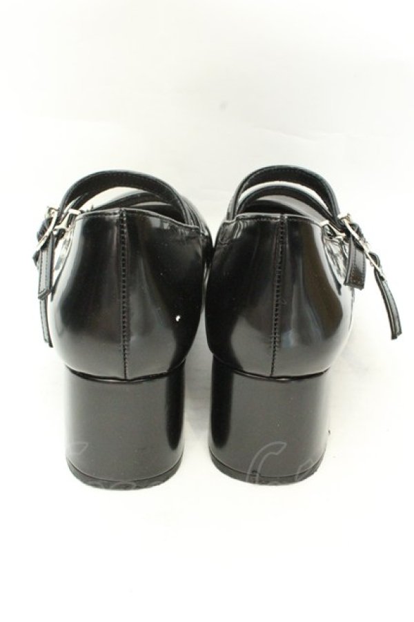 画像3: axes femme / 3連ストラップおでこパンプス L クロ O-26-02-12-008-AX-SH-OW-OS (3)