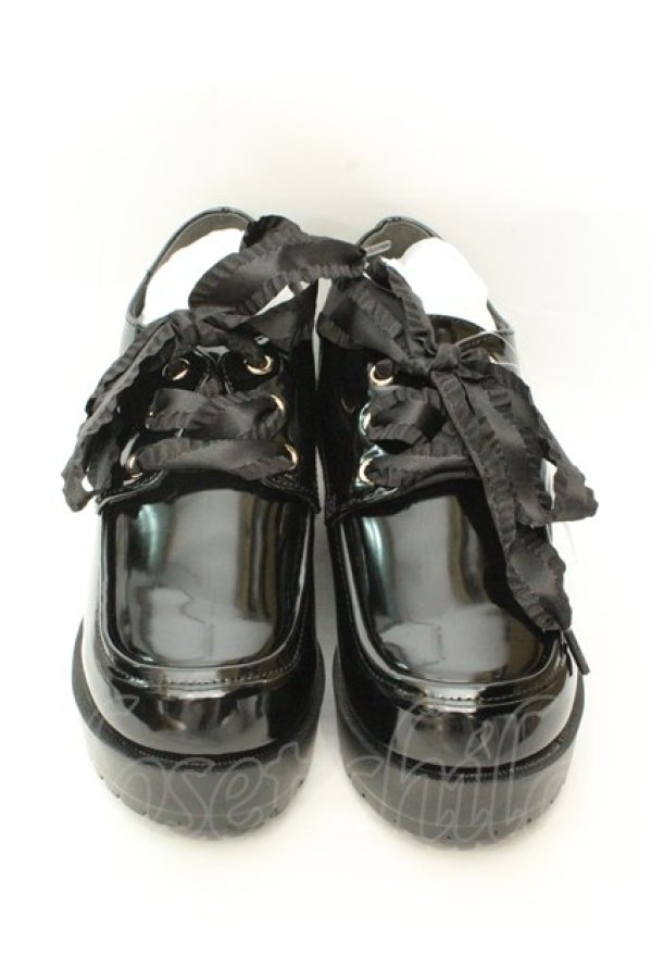 画像1: axes femme / レースアップ厚底シューズ M クロ O-26-02-12-012-AX-SH-OW-OS (1)