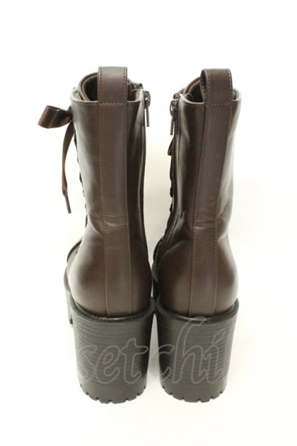 画像3: axes femme POETIQUE / レースアップミドルブーツ M ブラウン O-26-02-12-013-AX-SH-OW-OS (3)