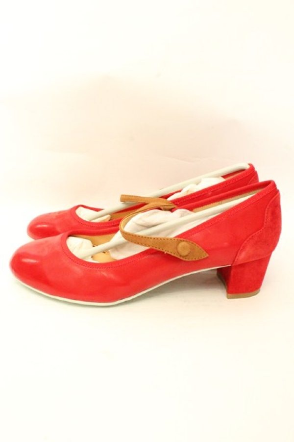 画像2: Franche Lippee / おひめさまストラップパンプス 24.5cm アカ O-26-02-12-014-LO-SH-OW-OS (2)