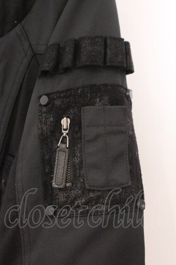 画像3: Qutie Frash / ミリタリーコート  ブラック O-26-02-14-027-QU-CO-OW-OS (3)