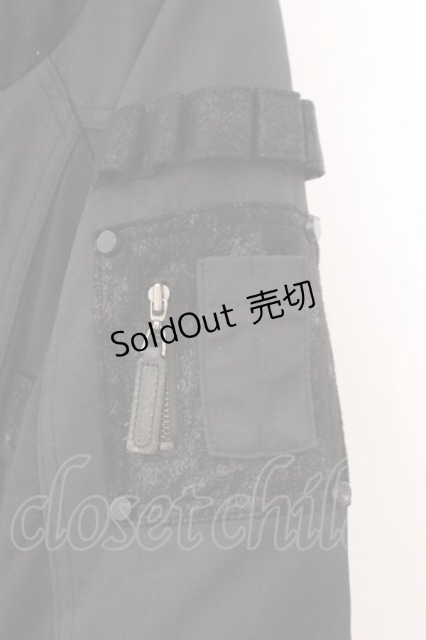 画像3: Qutie Frash / ミリタリーコート  ブラック O-26-02-14-027-QU-CO-OW-OS (3)