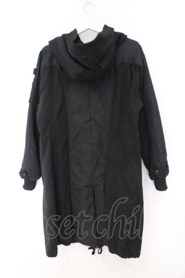 画像4: Qutie Frash / ミリタリーコート  ブラック O-26-02-14-027-QU-CO-OW-OS (4)