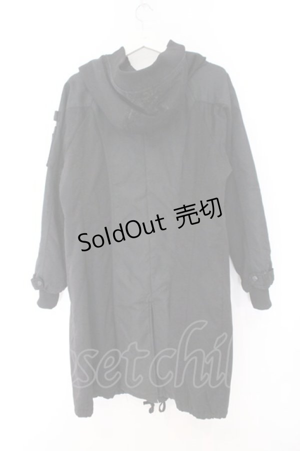 画像4: Qutie Frash / ミリタリーコート  ブラック O-26-02-14-027-QU-CO-OW-OS (4)