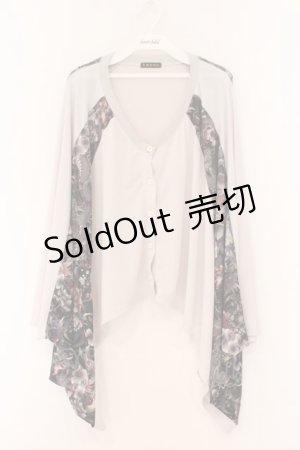 画像: Qutie Frash / 気楡茶閃洸 ポンチョカーディガン  ホワイト O-26-02-14-030-QU-TO-OW-OS