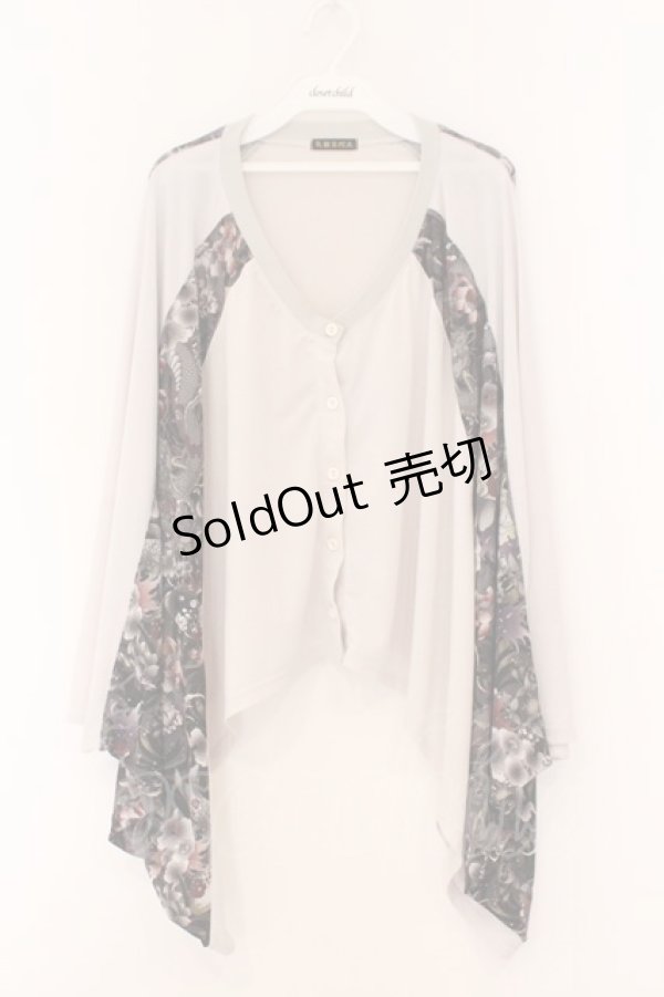 画像1: Qutie Frash / 気楡茶閃洸 ポンチョカーディガン  ホワイト O-26-02-14-030-QU-TO-OW-OS (1)