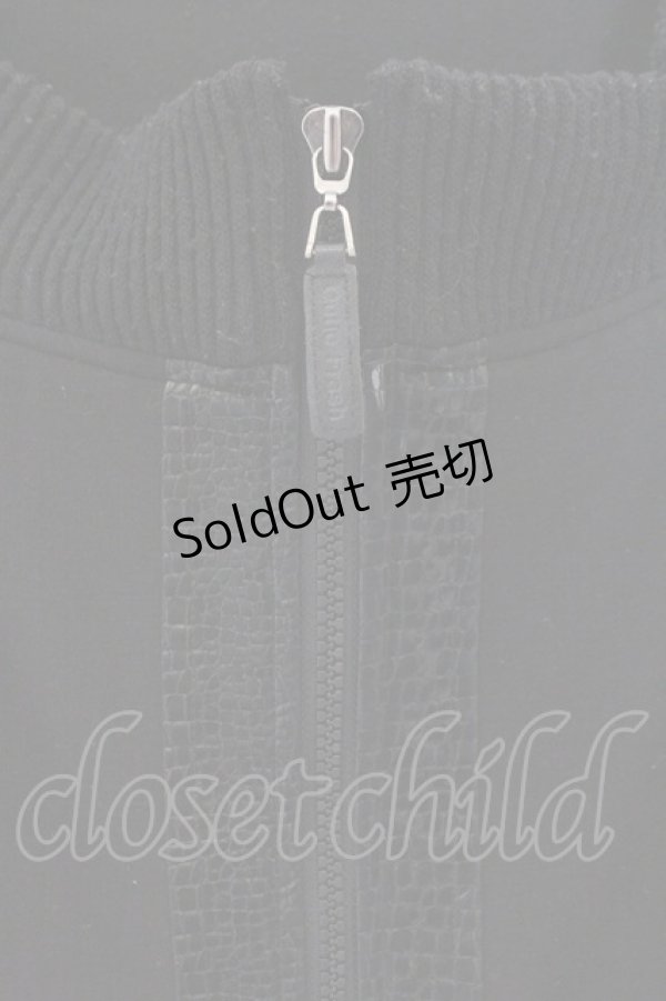 画像2: Qutie Frash / オフショルニットBIGブルゾン  ブラック O-26-02-14-033-QU-JA-OW-OS (2)