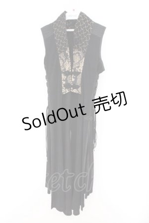 画像: Qutie Frash / チャイナロングベスト  ブラック O-26-02-14-034-QU-TO-OW-OS