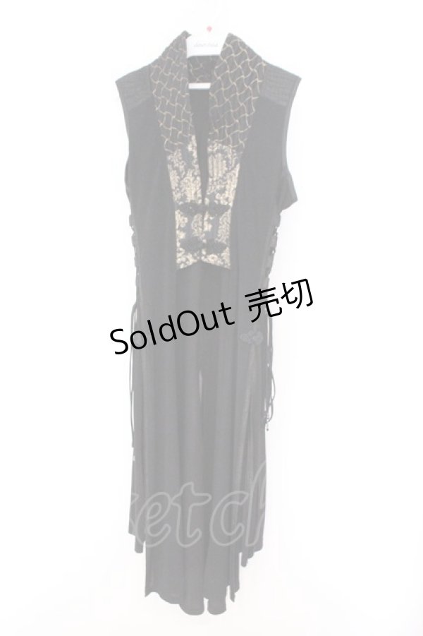 画像1: Qutie Frash / チャイナロングベスト  ブラック O-26-02-14-034-QU-TO-OW-OS (1)