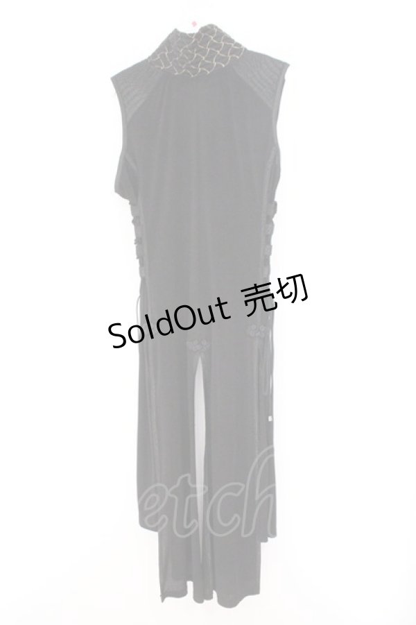 画像4: Qutie Frash / チャイナロングベスト  ブラック O-26-02-14-034-QU-TO-OW-OS (4)