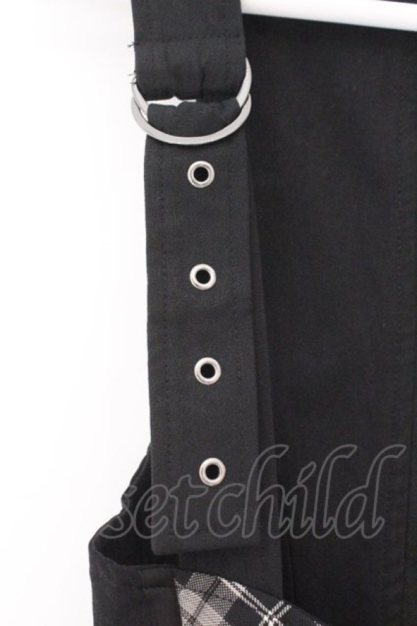 画像3: Qutie Frash / タータンチェックコルセットベスト  ブラック O-26-02-14-035-QU-JA-OW-OS (3)