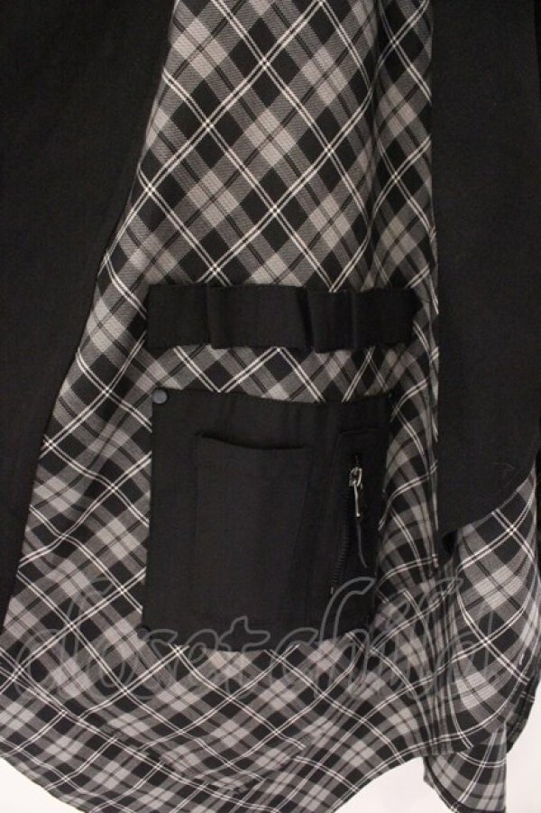 画像4: Qutie Frash / タータンチェックコルセットベスト  ブラック O-26-02-14-035-QU-JA-OW-OS (4)
