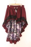 画像1: Qutie Frash / 和柄ラップスカート  ボルドー×パープル O-26-02-14-037-QU-TO-OW-OS (1)