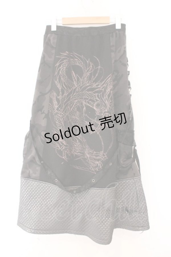 画像2: Qutie Frash / ミリタリーロンスカ  ブラック O-26-02-14-038-QU-SK-OW-OS (2)