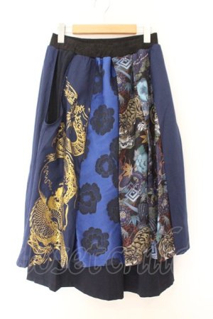 画像: Qutie Frash / 8部丈ハカマパンツ  ブルー O-26-02-14-039-QU-PA-OW-OS