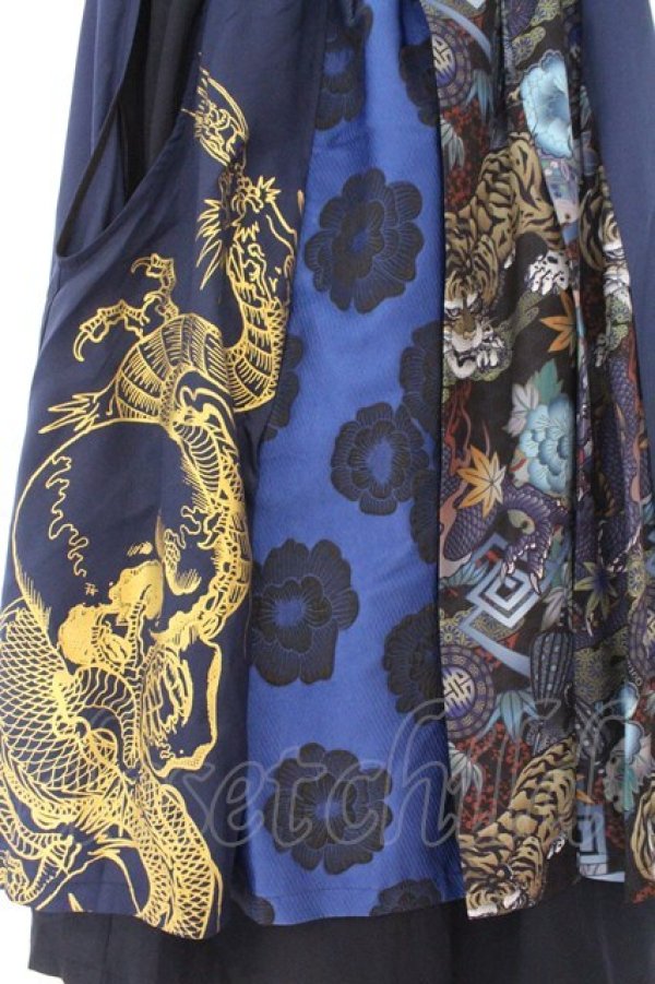 画像2: Qutie Frash / 8部丈ハカマパンツ  ブルー O-26-02-14-039-QU-PA-OW-OS (2)