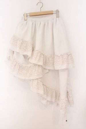 画像: Qutie Frash / 3段フリルロングスカート  ホワイト O-26-02-14-040-QU-SK-OW-OS
