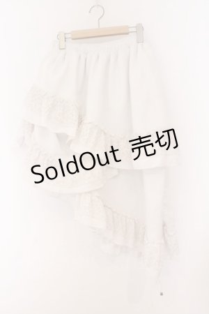 画像: Qutie Frash / 3段フリルロングスカート  ホワイト O-26-02-14-040-QU-SK-OW-OS