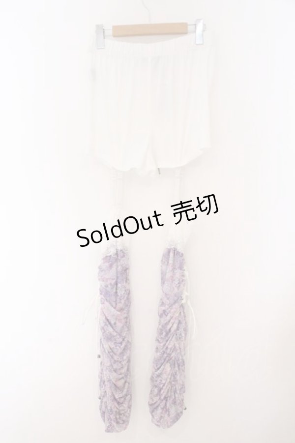 画像4: Qutie Frash / レッグパンツ  ホワイト×パープル O-26-02-14-041-QU-PA-OW-OS (4)