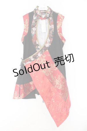 画像: Qutie Frash / 胸開きチャイナチュニック  レッド O-26-02-14-044-QU-OP-OW-OS