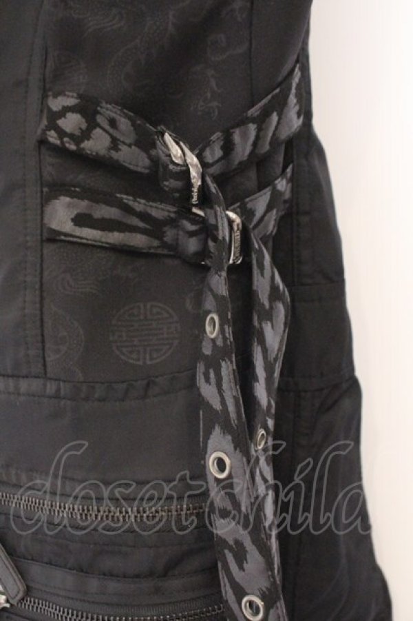 画像4: Qutie Frash / ミリタリーロングベスト  ブラック O-26-02-14-045-QU-TO-OW-OS (4)