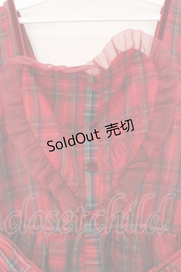 画像2: LIZ LISA / ハートチェックワンピース 0 アカ O-26-02-14-049-LO-OP-OW-OS (2)