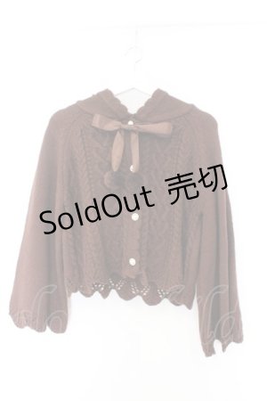 画像: m petit by misako / TT*AOKリボンツキカーディガン S ブラウン O-26-02-14-050-LO-TO-OW-OS