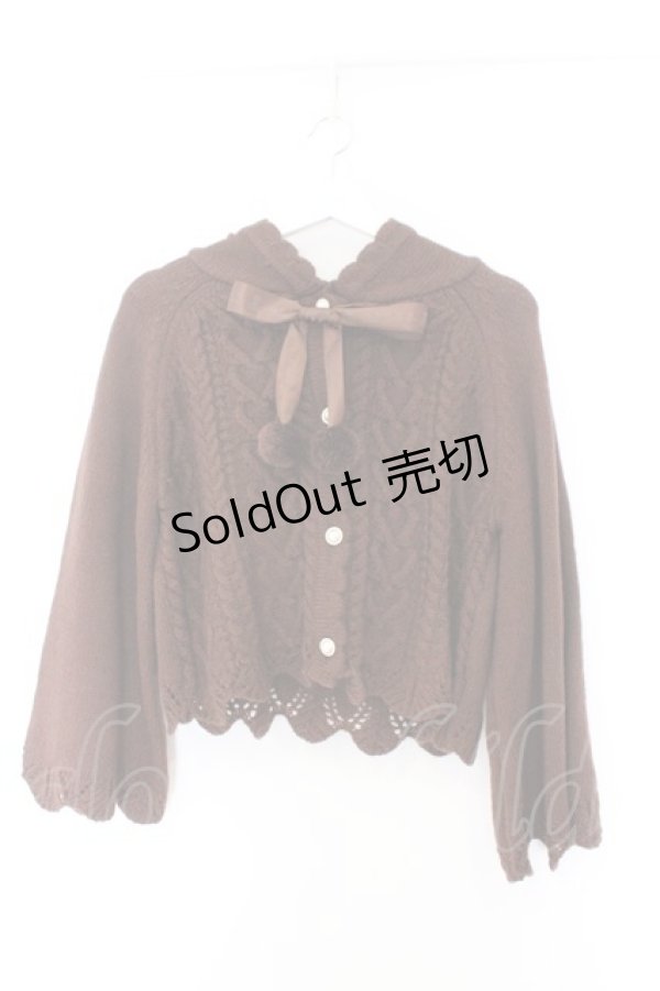 画像1: m petit by misako / TT*AOKリボンツキカーディガン S ブラウン O-26-02-14-050-LO-TO-OW-OS (1)