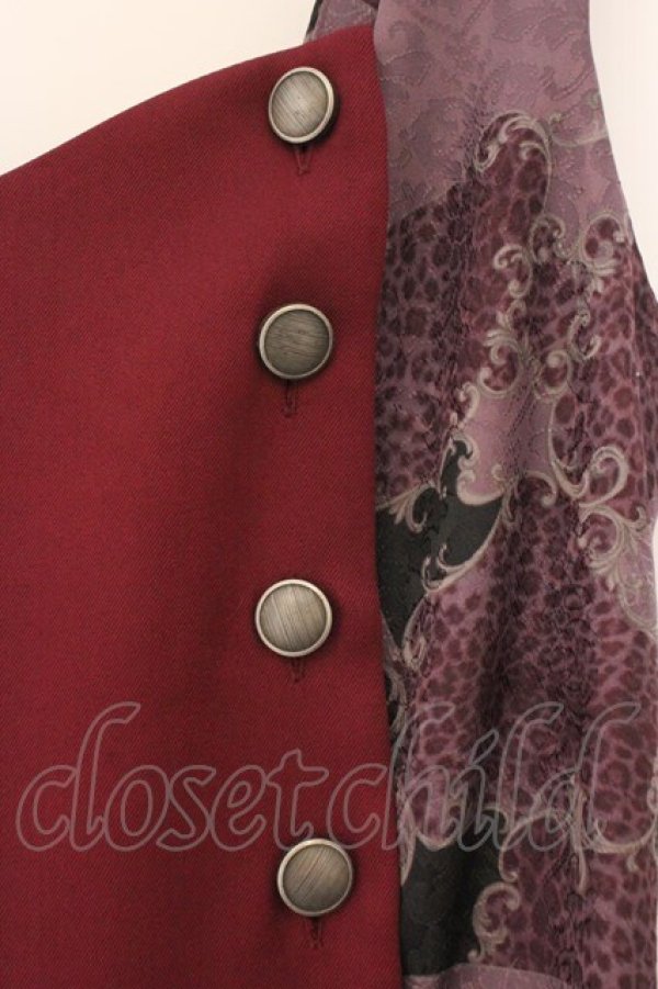 画像2: NIBBLE POISON / レオパードツギハギワンピース M ワイン O-26-02-14-055-0-OP-OW-OS (2)