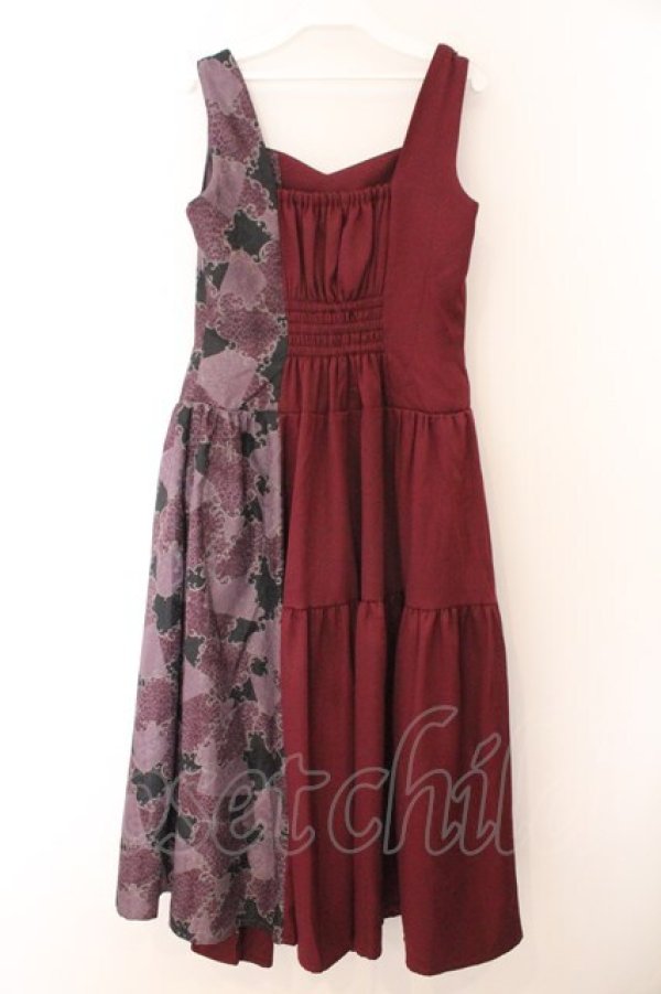 画像3: NIBBLE POISON / レオパードツギハギワンピース M ワイン O-26-02-14-055-0-OP-OW-OS (3)