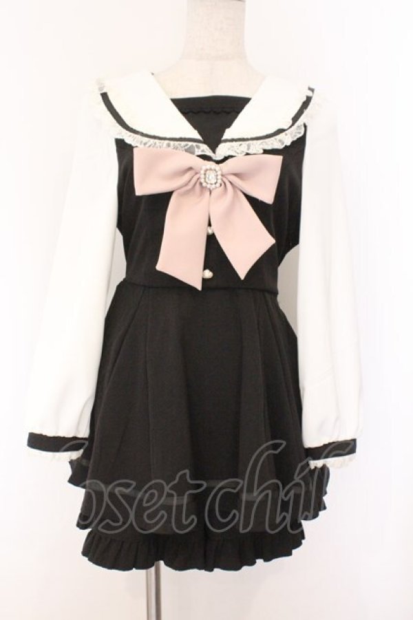 画像1: LIZ LISA / セーラーカラーセットアップ 0 クロ O-26-02-14-056-LO-OP-OW-OS (1)