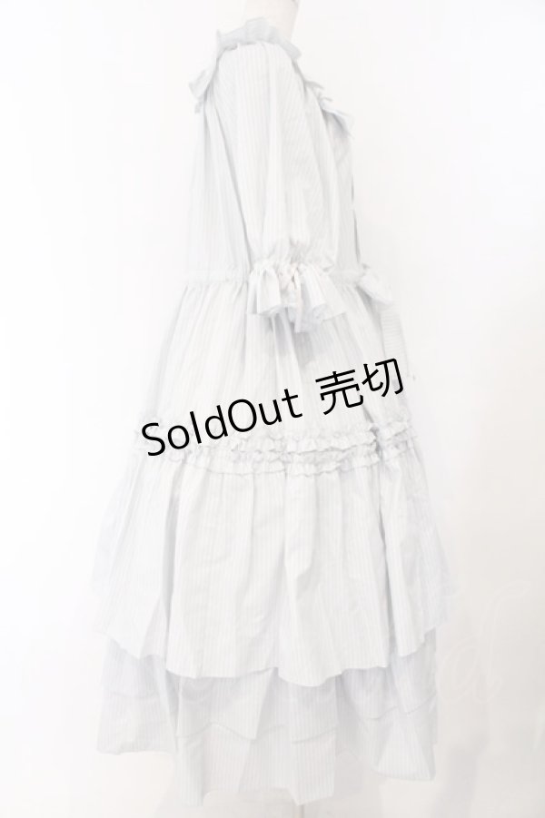 画像3: Physical Drop / 前釦ティアードワンピース  グレーストライプ O-26-02-14-060-LO-OP-OW-OS (3)