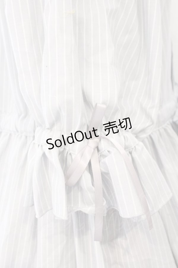 画像4: Physical Drop / 前釦ティアードワンピース  グレーストライプ O-26-02-14-060-LO-OP-OW-OS (4)