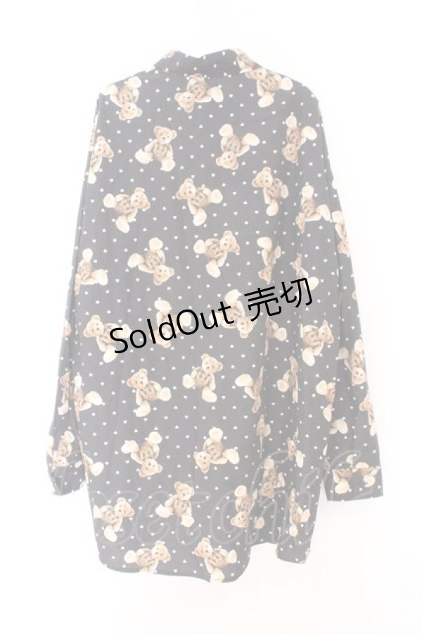 画像3: Ank Rouge / ハートドットBearBigシャツ M クロ O-26-02-14-061-CA-BL-OW-OS (3)