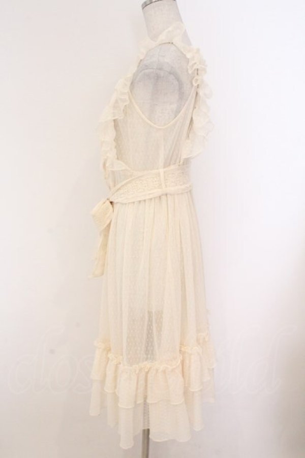 画像3: Chalmiere / ドットチュールエプロン M アイボリー O-26-02-14-005-0-OP-YM-OS (3)