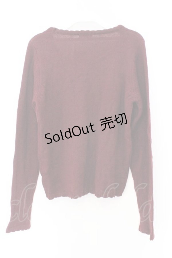 画像3: axes femme / アシメリボンデザインプルオーバー M ワイン O-26-02-14-066-AX-TO-OW-OS (3)