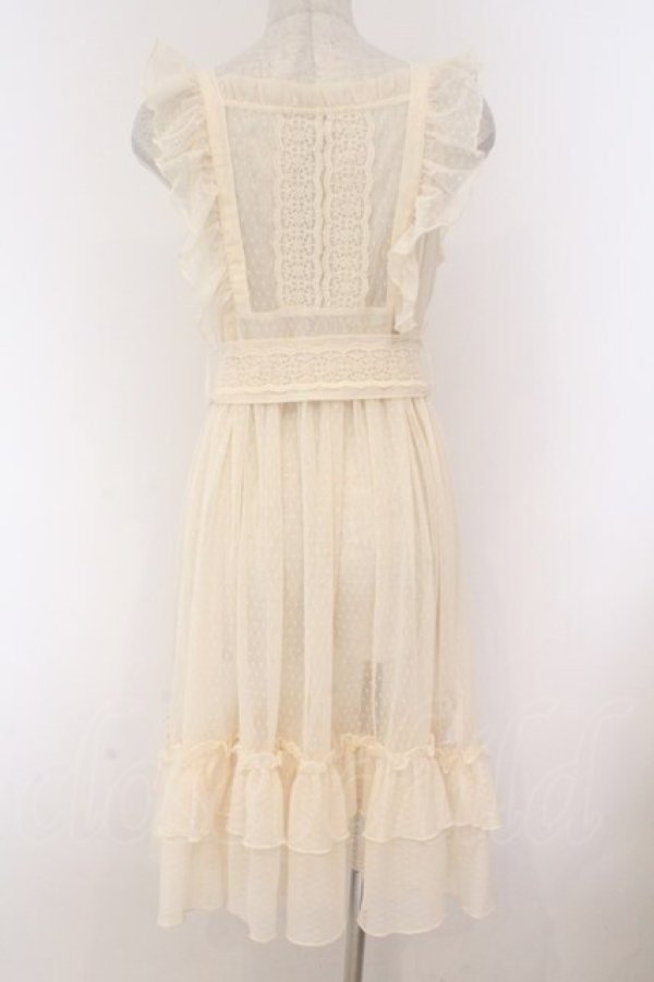 画像4: Chalmiere / ドットチュールエプロン M アイボリー O-26-02-14-005-0-OP-YM-OS (4)