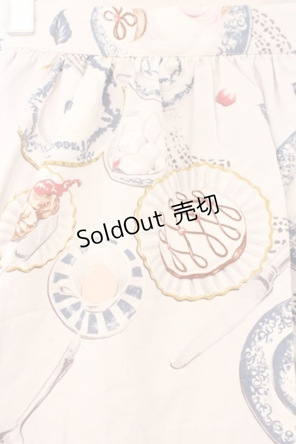 画像2: MILK / Tea Partyスカート  ブルーグレーベース O-26-02-14-069-ML-SK-OW-OS (2)