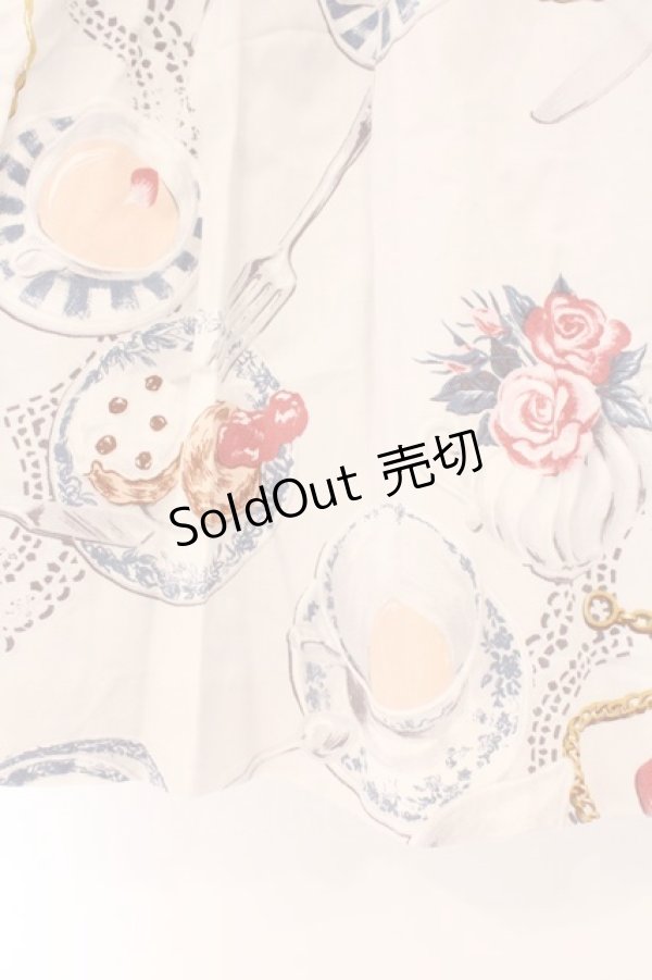 画像3: MILK / Tea Partyスカート  ブルーグレーベース O-26-02-14-069-ML-SK-OW-OS (3)