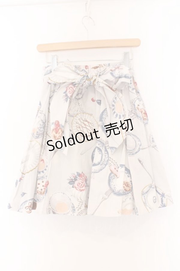 画像4: MILK / Tea Partyスカート  ブルーグレーベース O-26-02-14-069-ML-SK-OW-OS (4)