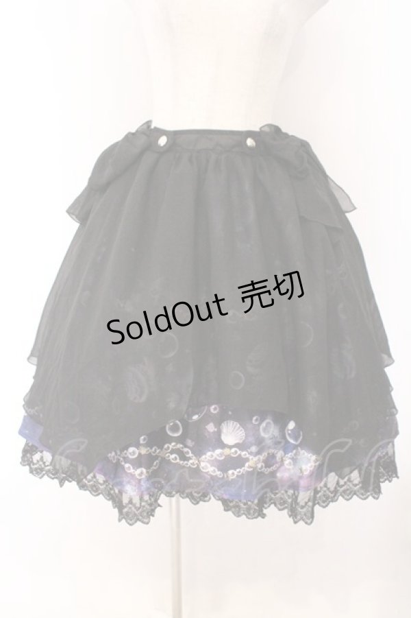 画像1: axes femme kawaii / ディープオーシャンリボンスカート M クロ O-26-02-14-070-AX-SK-OW-OS (1)