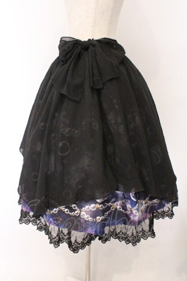 画像3: axes femme kawaii / ディープオーシャンリボンスカート M クロ O-26-02-14-070-AX-SK-OW-OS (3)