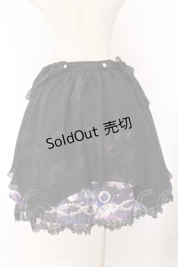 画像4: axes femme kawaii / ディープオーシャンリボンスカート M クロ O-26-02-14-070-AX-SK-OW-OS (4)