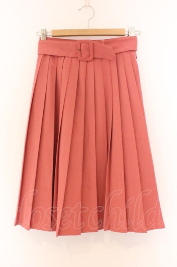 画像1: Fi.n.t / 太ベルト付きプリーツスカート F ピンク O-26-02-14-073-CA-SK-OW-OS (1)