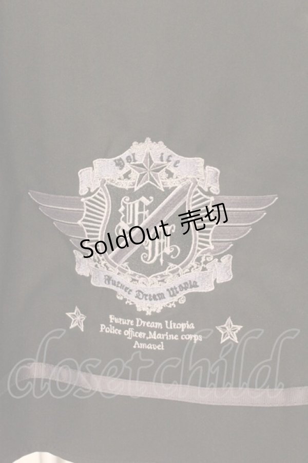 画像2: Amavel / Sergeant Emblemサイドプリーツスカート F クロ O-26-02-14-075-CA-SK-OW-OS (2)