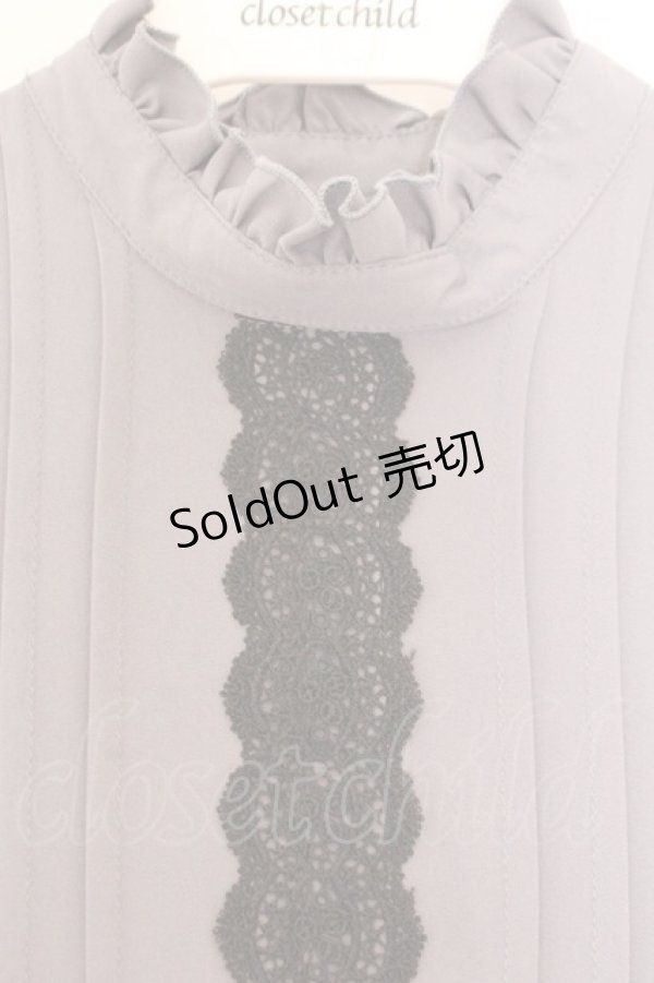 画像2: m petit by misako / AM＊レースティアードワンピース S グレー O-26-02-14-079-LO-OP-OW-OS (2)